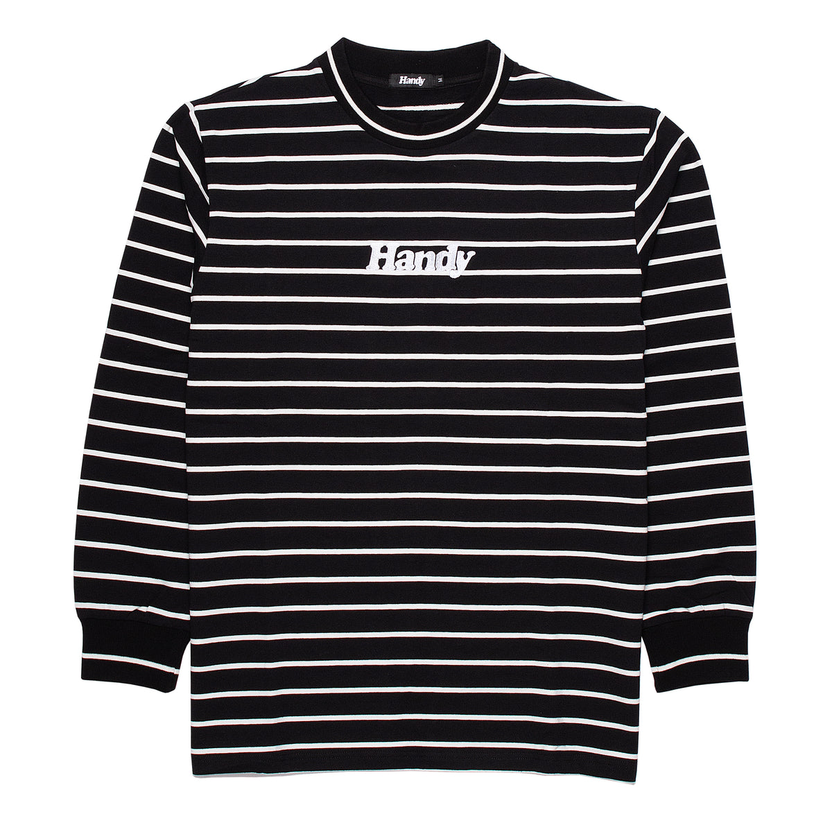 Heavyweight Black & White Stripe Longsleeve T-shirt – Handysupplyco