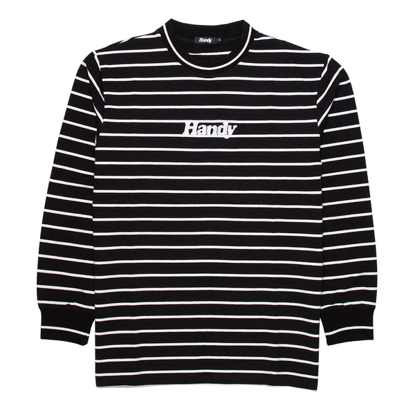 Heavyweight Black & White Stripe Longsleeve T-shirt - SALE