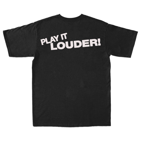 Play It Louder! T-Shirt - Black/White (Handy x Chunkers)