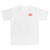 Play It Louder! T-Shirt - White & Orange (Handy x Chunkers)